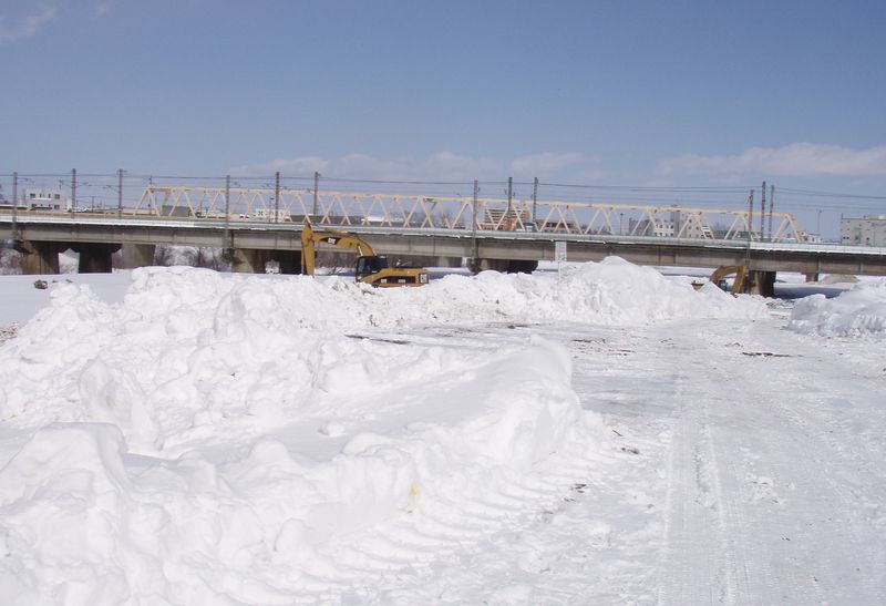 作業のため除雪されていたところ