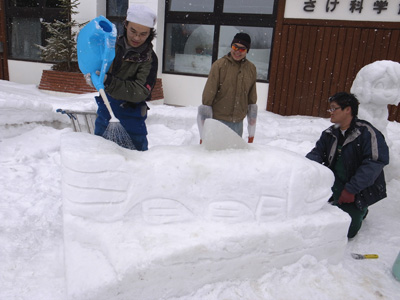 「チェッポくん」雪像