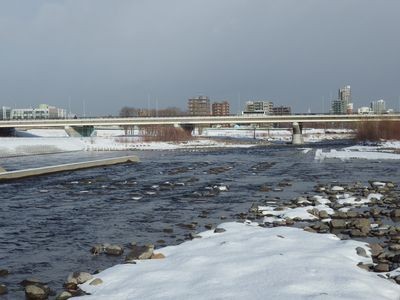 真冬の豊平川