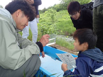 真駒内川をキレイにしよう_生きもの観察